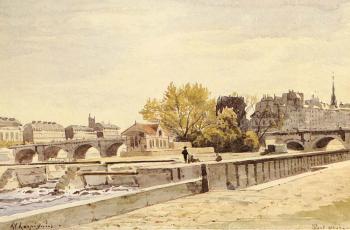 亨利 約瑟夫 哈爾皮涅斯 Pont Neuf Paris 亨利 約瑟夫 哈爾皮涅斯 Pont Neuf Paris